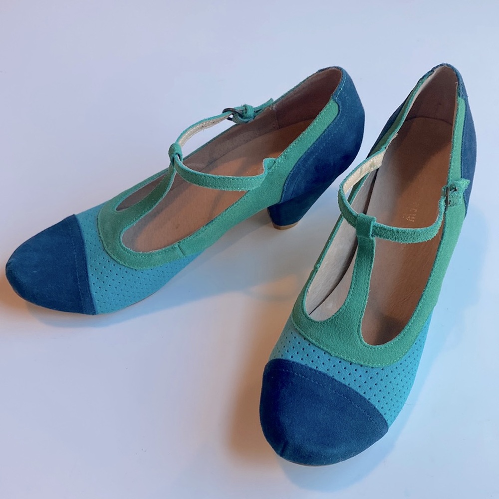 Chelsea Crew Malibu Retro T-strap 40s heel👗 - Picture 3 of 12